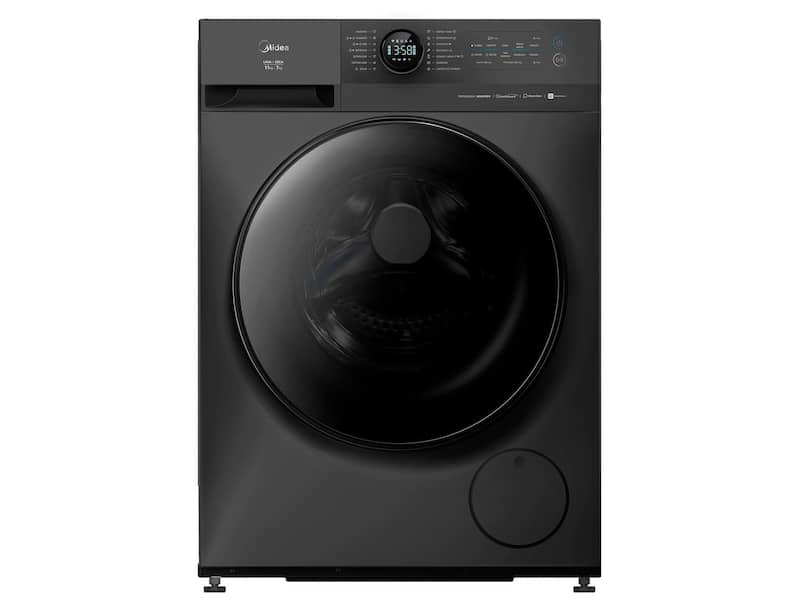 Lava e Seca Midea Slim 11kg HealthGuard Smart Inverter Água Fria e Quente Titanium MF201D110WBGK01